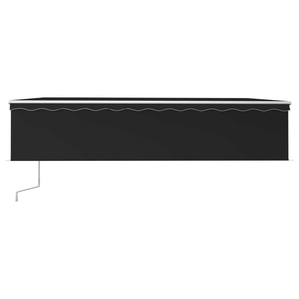 VidaXL Auvent extensible automatiquement avec store enrouleur 6x3 m anthracite