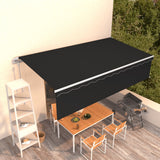 VidaXL Auvent extensible automatiquement avec store enrouleur 6x3 m anthracite