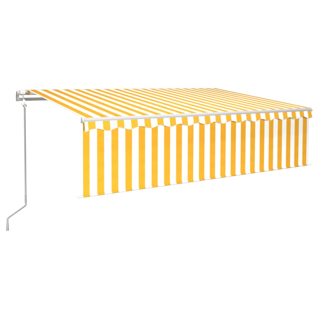 Vidaxl Luifel Capteur de vent à LED aveugle automatique 6x3 cm blanc jaune