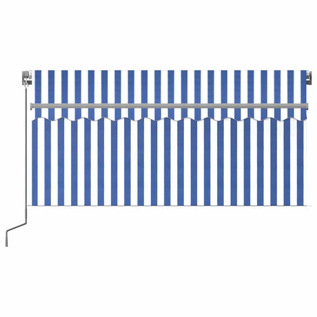 Vidaxl Luifel à rouleau extensible à l'aveugle LED 3x2,5 m blanc bleu