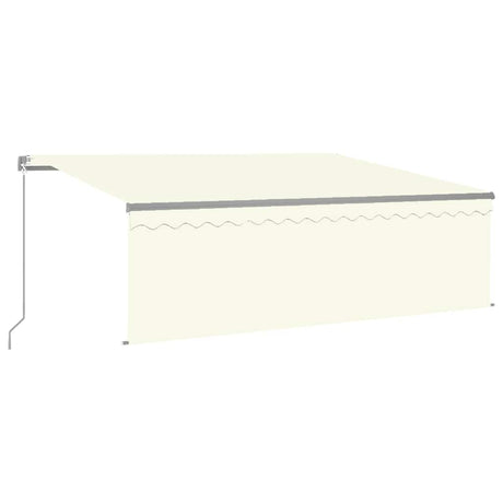 Vidaxl luifel extensible manuellement avec un rouleau aveugle 4x3 m crème -colored
