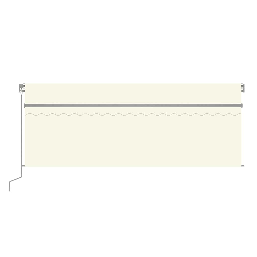 Vidaxl luifel extensible manuellement avec un rouleau aveugle 4x3 m crème -colored