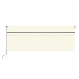 Vidaxl luifel extensible manuellement avec un rouleau aveugle 4x3 m crème -colored