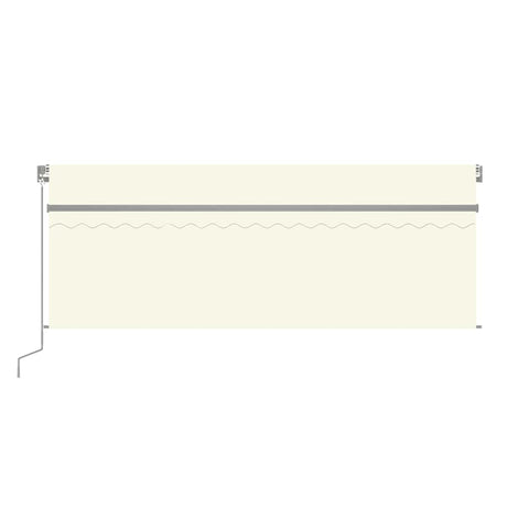 Vidaxl luifel extensible manuellement avec un rouleau aveugle 4x3 m crème -colored