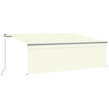 Vidaxl Luifel extensible manuellement avec un rouleau à l'aveugle et à 4x3 m crème