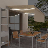 Vidaxl Luifel extensible manuellement avec un rouleau à l'aveugle et à 4x3 m crème