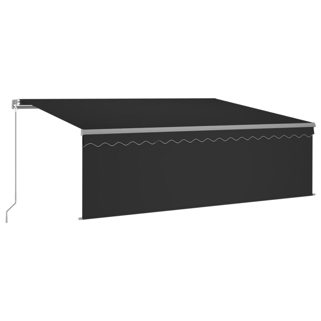 Vidaxl Luifel extensible manuellement avec un rouleau LED 4x3 m anthracite