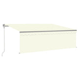 Vidaxl Luifel a automatiquement extensible avec un rouleau aveugle 4x3 m crème couleur