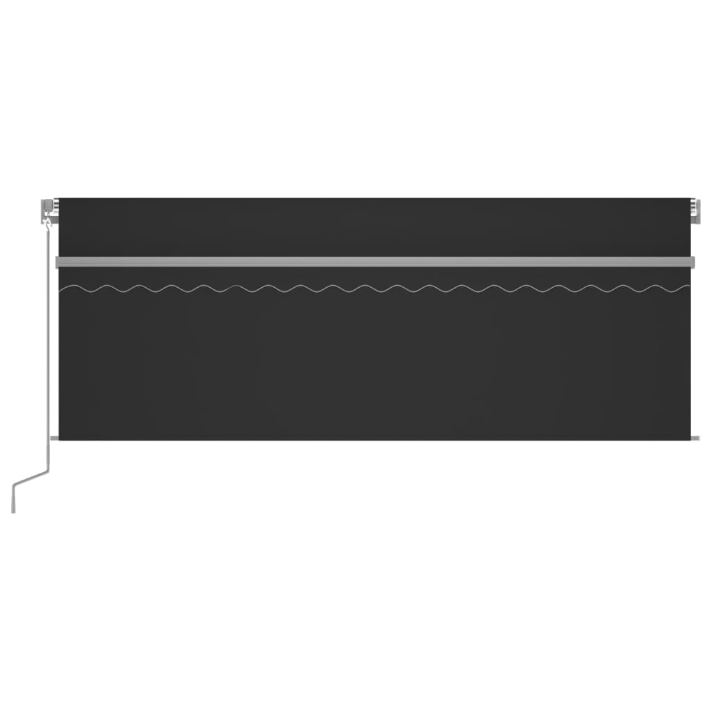 Vidaxl Luifel extensible à rouleau aveugle LED 4,5x3 m anthracite