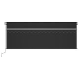 Vidaxl Luifel extensible à rouleau aveugle LED 4,5x3 m anthracite