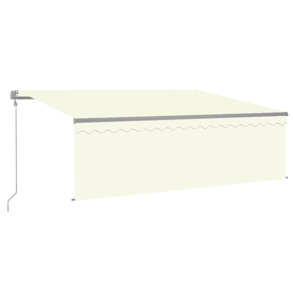 Vidaxl Luifel a automatiquement extensible avec un rouleau aveugle 4,5x3 m crème
