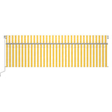 Vidaxl Luifel extensible manuellement avec un rouleau LED 5x3 m jaune blanc