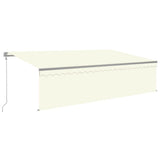 Vidaxl Luifel Automatique avec capteur de vent LED à rouleau à rouleaux 5x3 m crème