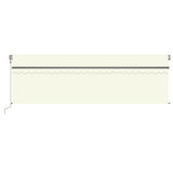 Vidaxl Luifel Automatique avec capteur de vent LED à rouleau à rouleaux 5x3 m crème