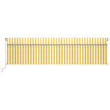 Vidaxl Luifel extensible manuellement avec un rouleau LED 6x3 m jaune blanc