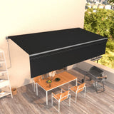 Vidaxl Luifel a automatiquement extensible avec un rouleau aveugle 6x3 m anthracite