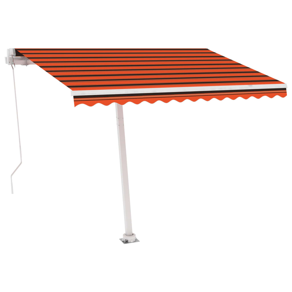 Vidaxl Luifel détaché étend manuellement 300x250 cm brun orange