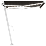 Vidaxl Luifel extensible manuellement avec une couleur anthracite LED 350x250 cm