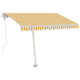 Vidaxl Luifel - Free - Automatic 350x250 cm jaune et blanc