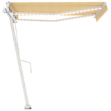 Vidaxl Luifel Automatique avec led et capteur de vent 350x250 cm jaune et blanc