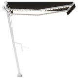 Vidaxl luifel automatique avec led et capteur de vent 350x250 cm anthracite