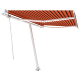Vidaxl luifel automatique avec capteur de vent LED 350x250 cm brun orange