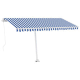 Vidaxl Laifel détaché étend manuellement 400x300 cm bleu et blanc