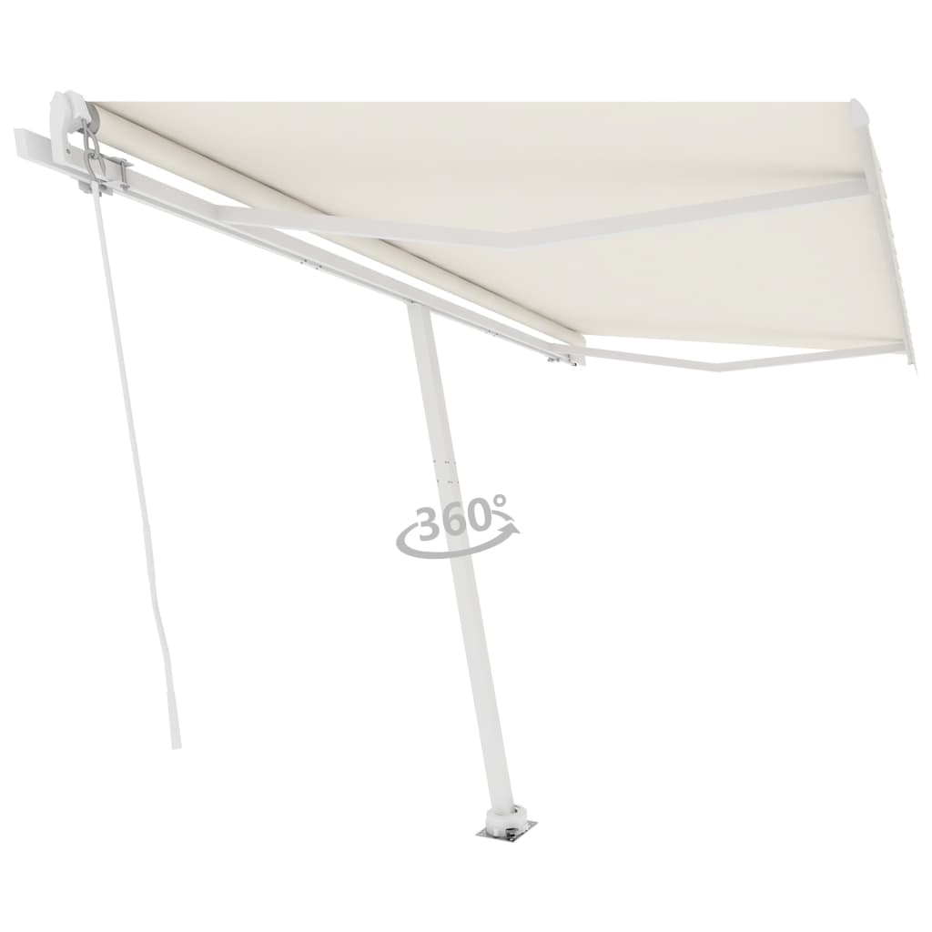 Vidaxl Luifel détaché étend manuellement la crème 400x300 cm -colore