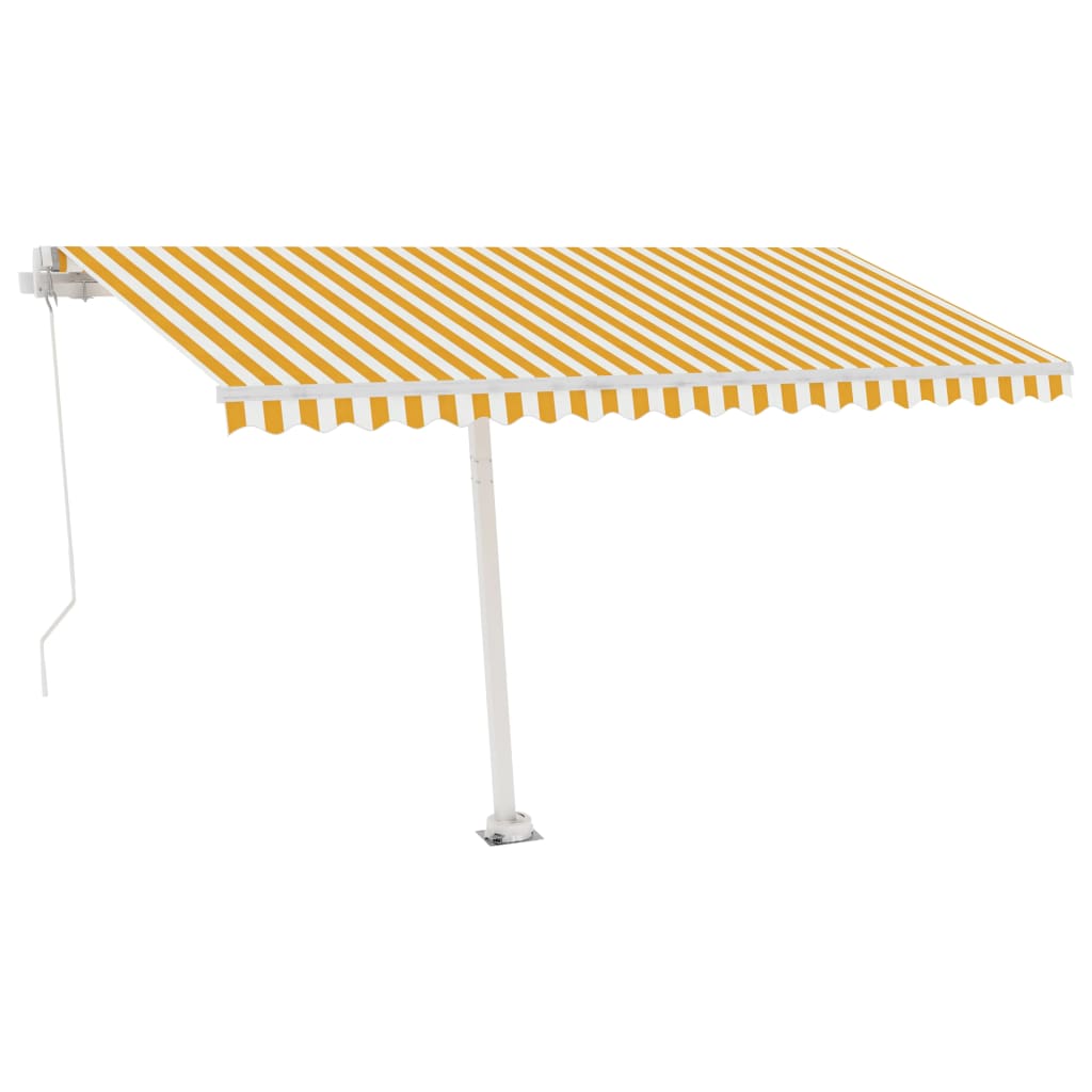 Vidaxl Laifel détaché étend manuellement 400x300 cm jaune et blanc