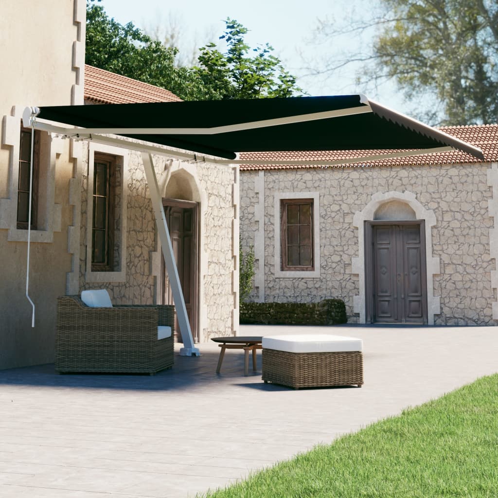 Vidaxl Luifel détaché étend manuellement l'anthracite 400x300 cm