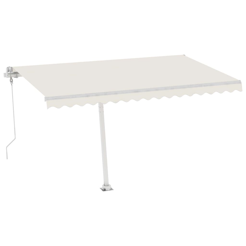 Vidaxl Luifel Automatique avec led et capteur de vent 400x300 cm couleur crème