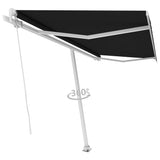 Vidaxl Luifel détaché étend manuellement l'anthracite 450x300 cm