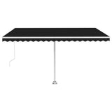 Vidaxl Luifel extensible manuellement avec une couleur anthracite LED 450x300 cm