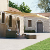 Vidaxl Luifel - Free - Automatic 450x300 cm jaune et blanc