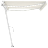 Vidaxl Luifel Automatique avec led et capteur de vent 450x300 cm couleur crème