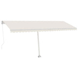 Vidaxl Luifel extensible manuellement avec la Crème LED 500x300 cm -Colored