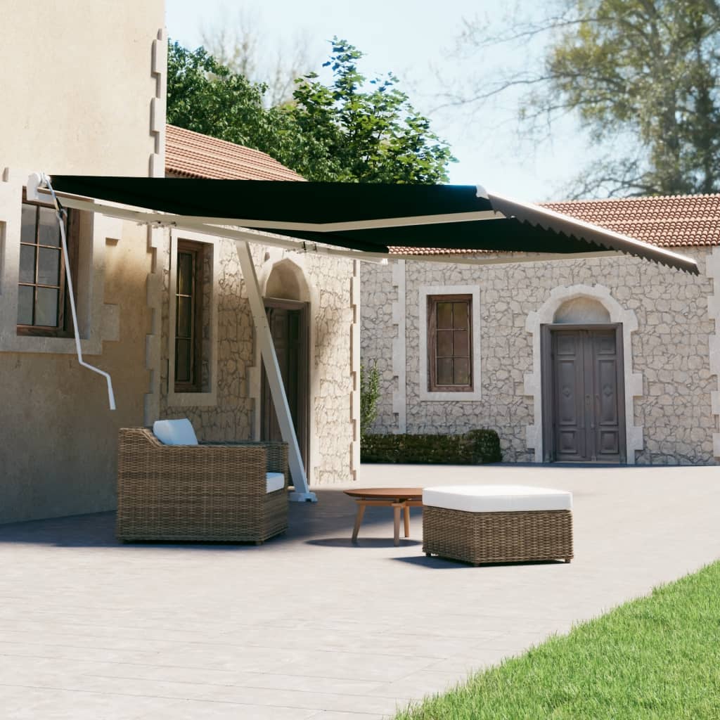Vidaxl Luifel détaché étend manuellement l'anthracite 600x300 cm