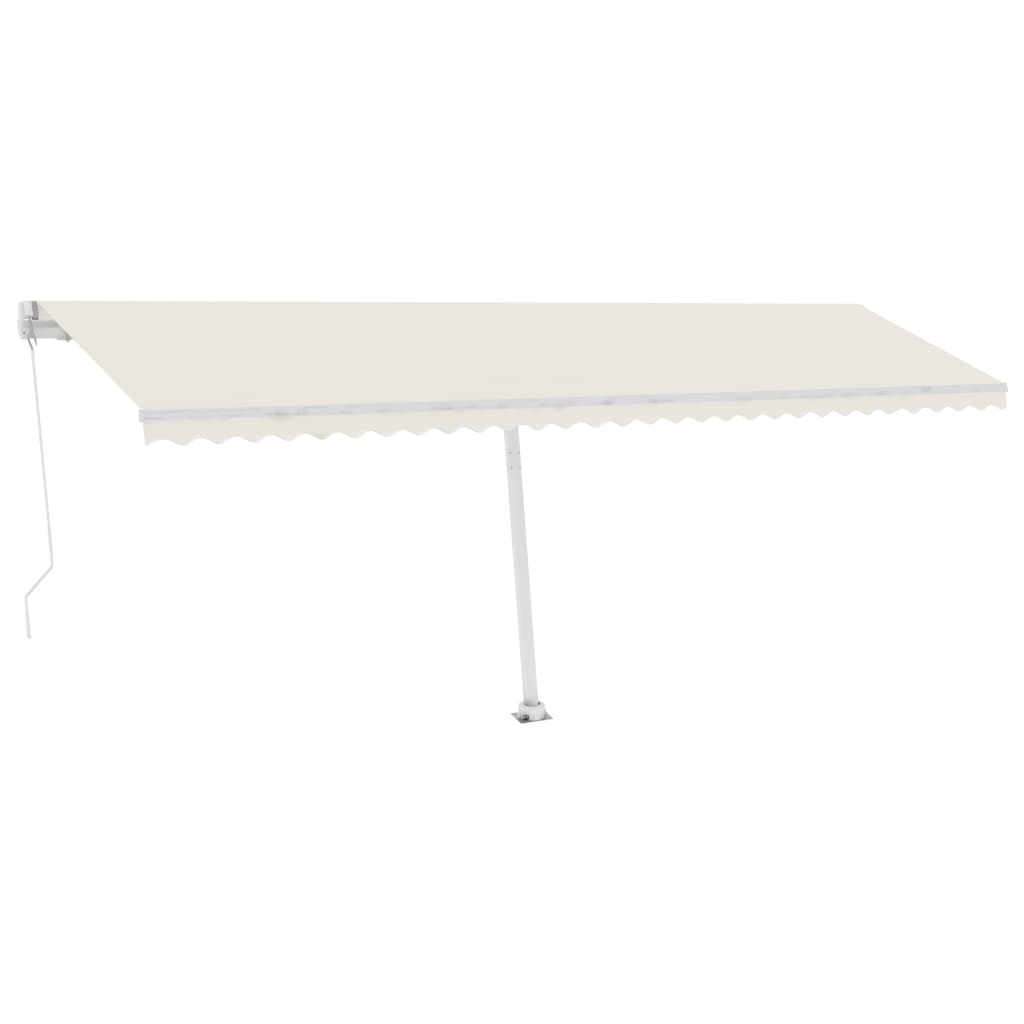 Vidaxl Luifel extensible manuellement avec la Crème LED 600x300 cm -Colored
