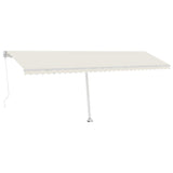 Vidaxl Luifel extensible manuellement avec la Crème LED 600x300 cm -Colored