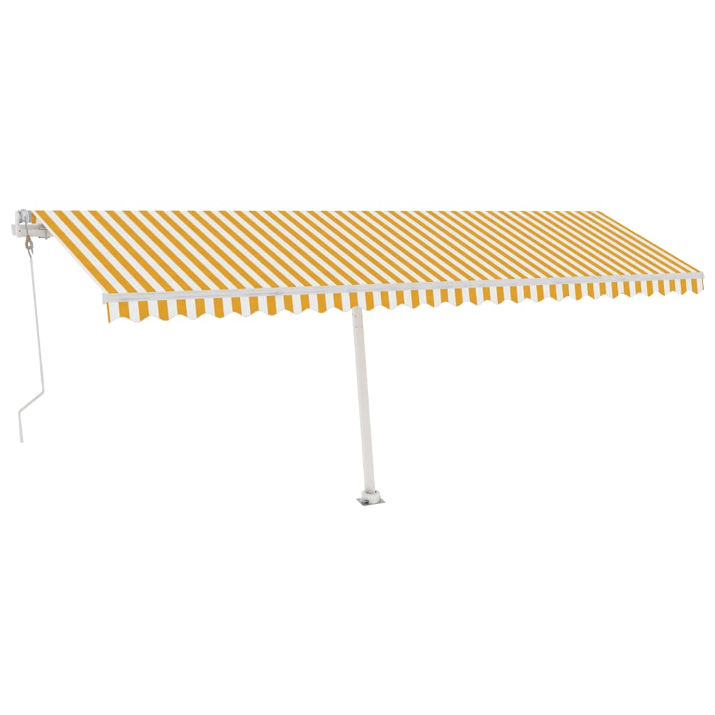Vidaxl Luifel - Free - Automatique 600x300 cm jaune et blanc