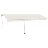 Vidaxl Luifel Automatique avec led et capteur de vent 600x300 cm couleur crème