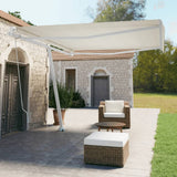 Vidaxl Luifel détaché étend manuellement la crème 400x350 cm -colore