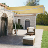 Vidaxl Laifel détaché retirer manuellement 400x350 cm jaune et blanc