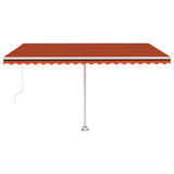 Vidaxl Luifel détaché étend manuellement 400x350 cm en brun orange