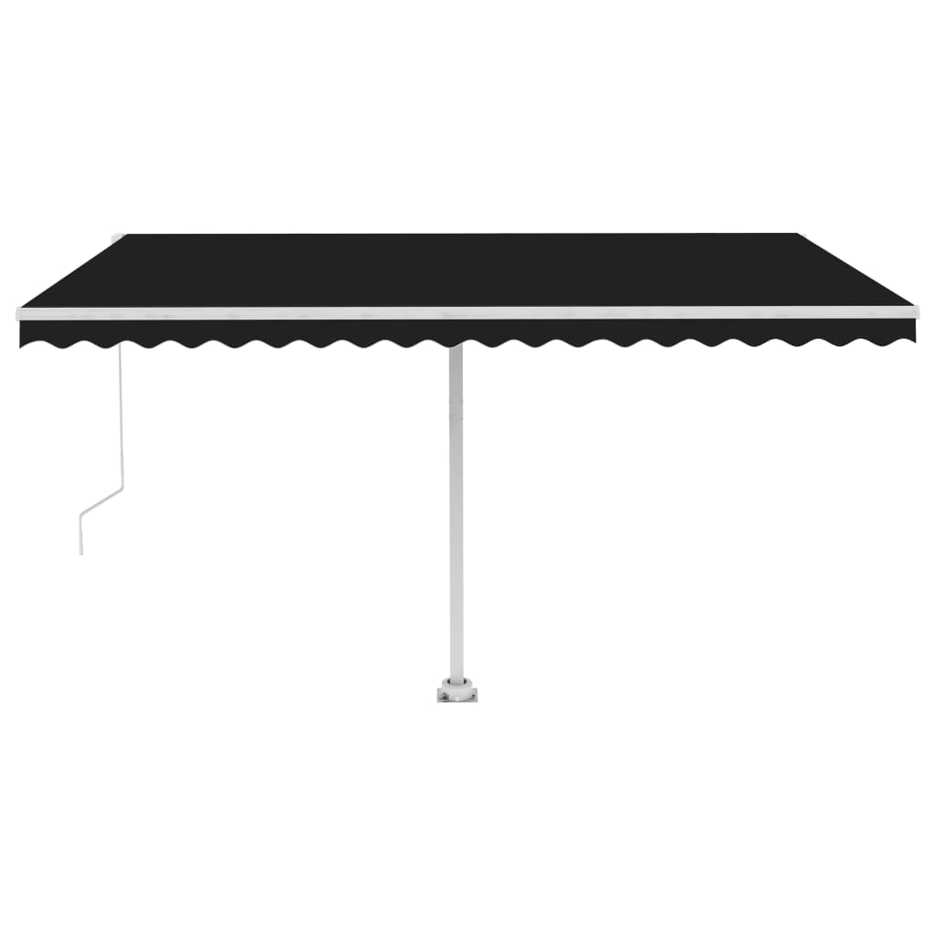 Vidaxl Luifel extensible manuellement avec une couleur anthracite LED 400x350 cm