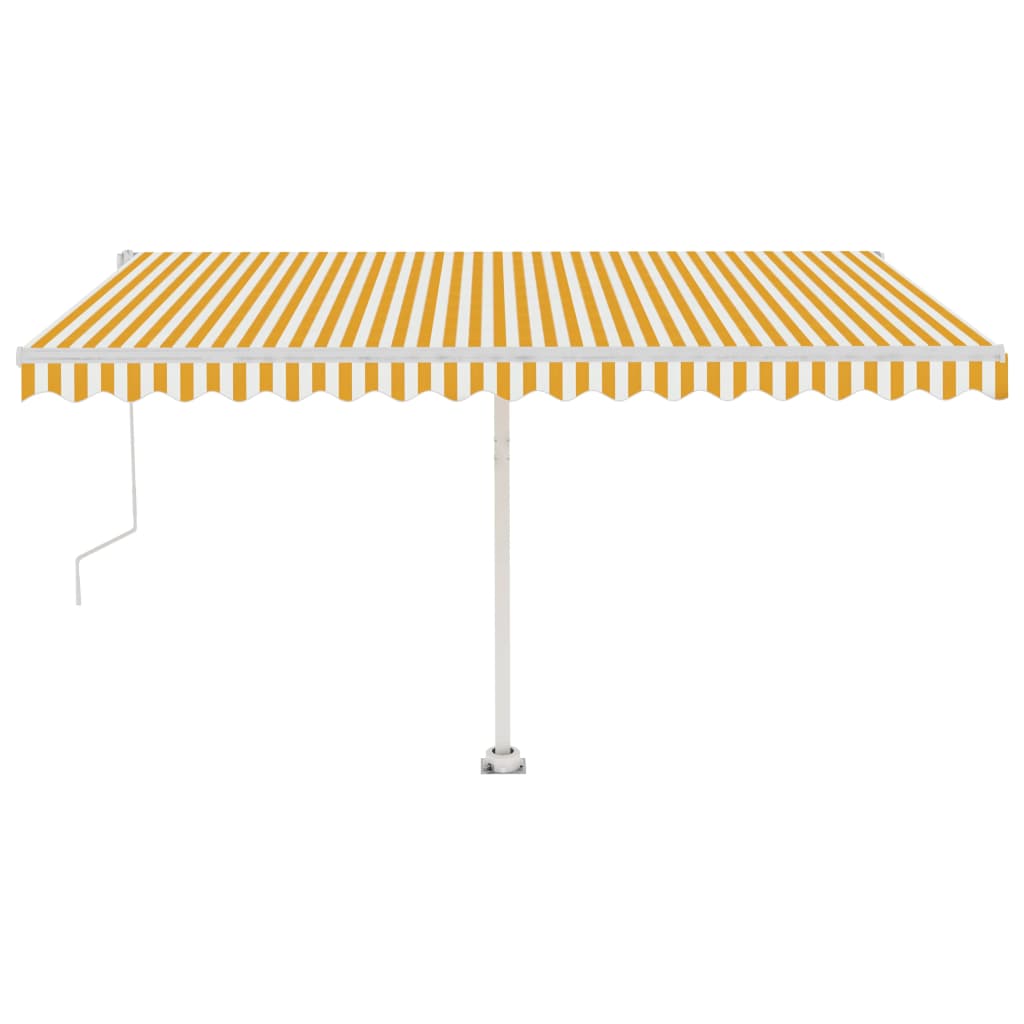Vidaxl Luifel - Free - Automatic 400x350 cm jaune et blanc