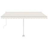 Vidaxl Luifel Automatique avec led et capteur de vent 400x350 cm couleur crème