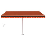 Vidaxl luifel automatique avec capteur de vent LED 400x350 cm brun orange