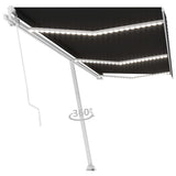 Vidaxl Luifel extensible manuellement avec une couleur anthracite LED 600x350 cm