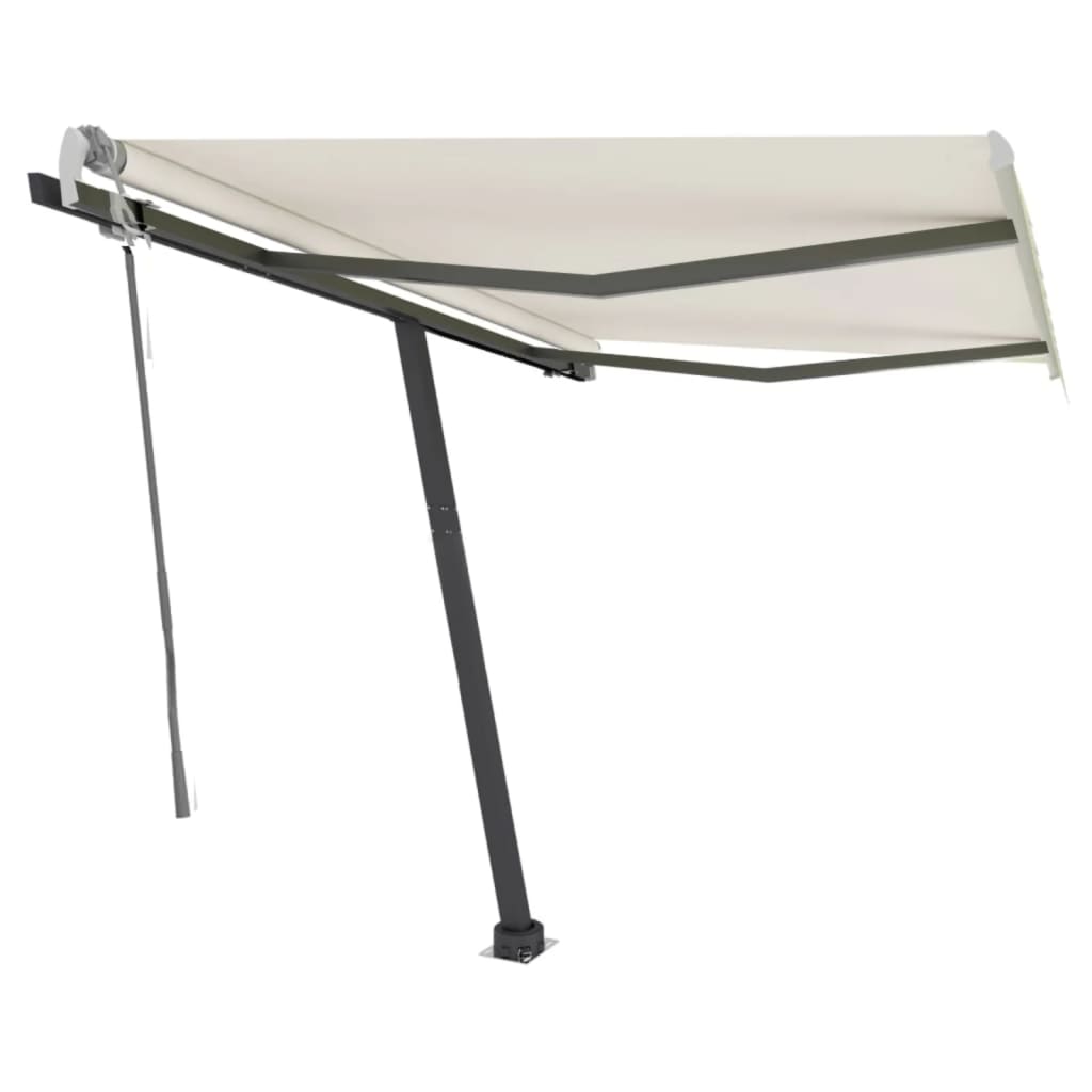Vidaxl Luifel détaché étend manuellement la crème 300x250 cm -colore